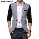 NaranjaSabor New Men's Spring Autumn Blazer High Quality Fashion Suit Coats Men Slim Fit Brand Clothing Male Casual Jackets N546
