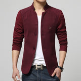 2019 New Mens Blazer Patchwork Suits For Men Top Quality Red Blazers Slim Fit Woolen Outwear Coat Costume Homme Blazer Men