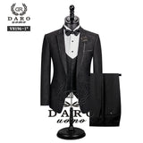 Men Suit Bridegroom Wedding Tuxedo New Style Blazer Pattern Jacket Vest Pant 3 Piece Slim Fit Black Gold White Royalblue Custom