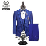 Men Suit Bridegroom Wedding Tuxedo New Style Blazer Pattern Jacket Vest Pant 3 Piece Slim Fit Black Gold White Royalblue Custom
