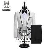 Men Suit Bridegroom Wedding Tuxedo New Style Blazer Pattern Jacket Vest Pant 3 Piece Slim Fit Black Gold White Royalblue Custom