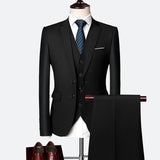 Suit suit male 2020 spring and autumn high-end custom business blazers three-piece / Slim large size multi-color boutique suit